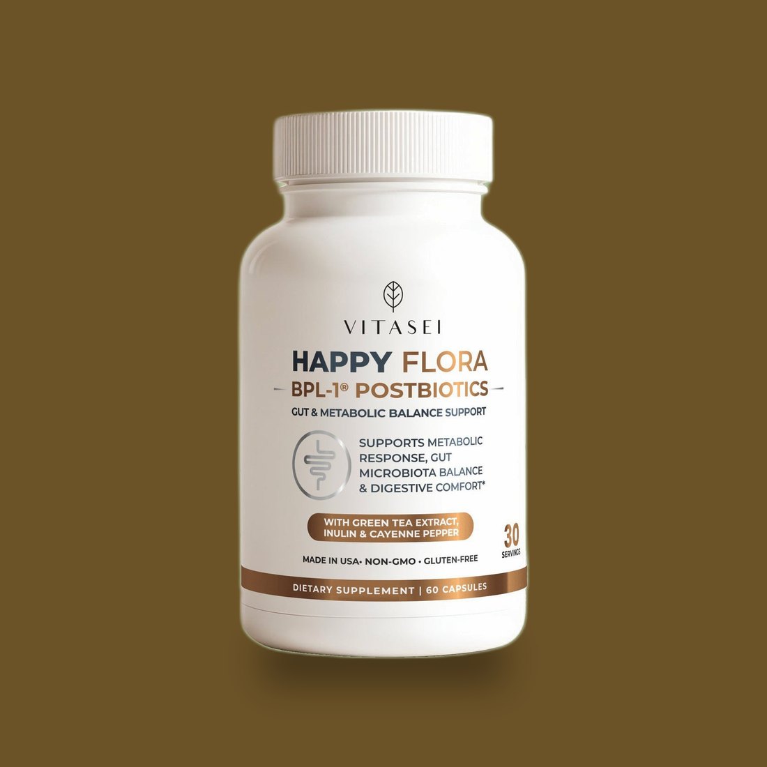 Happy Flora BPL-1 Postbiotics - Gut & Metabolic Balance Support