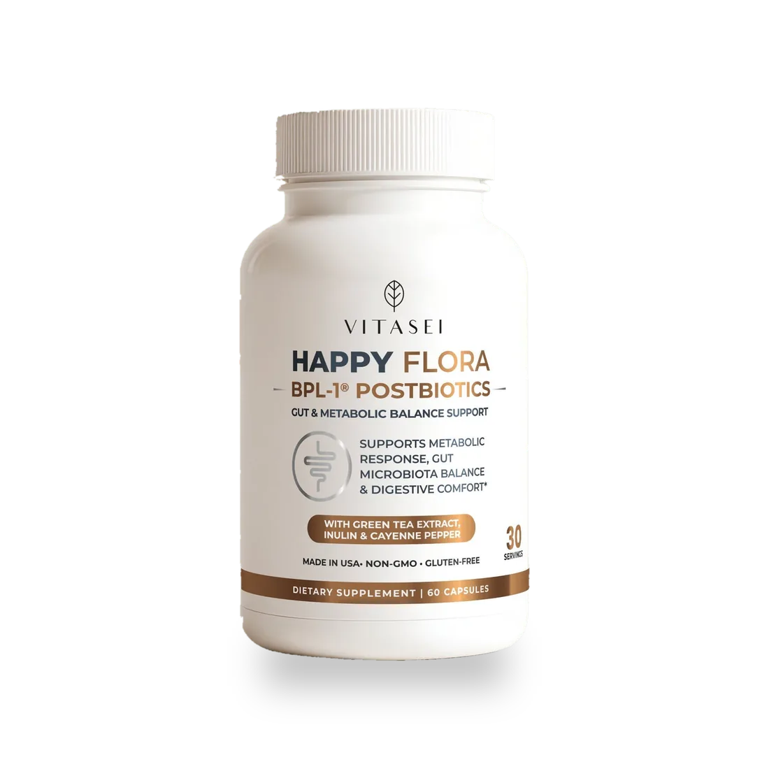 Happy Flora BPL-1 Postbiotics - Gut & Metabolic Balance Support