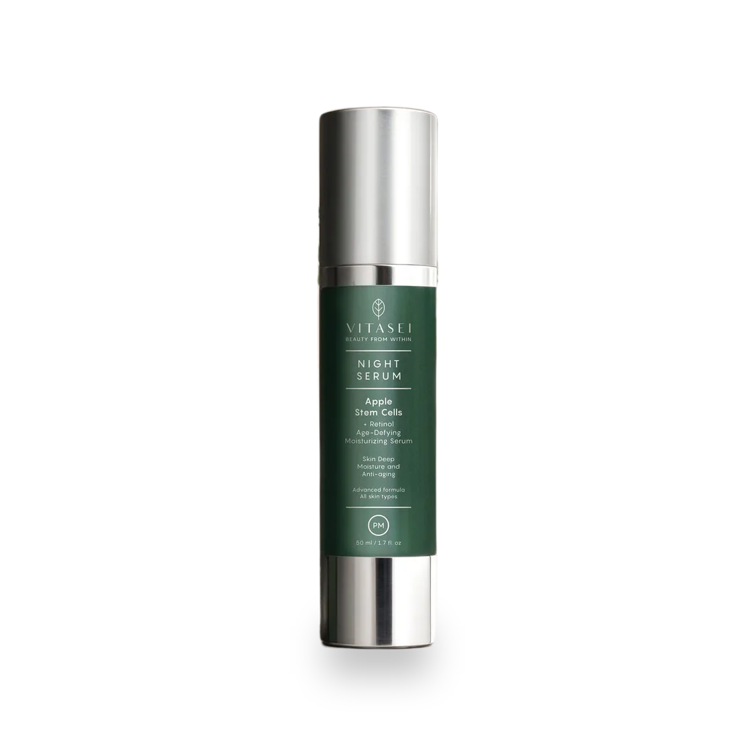 Suero facial noche antiedad con retinol y células madre de manzana