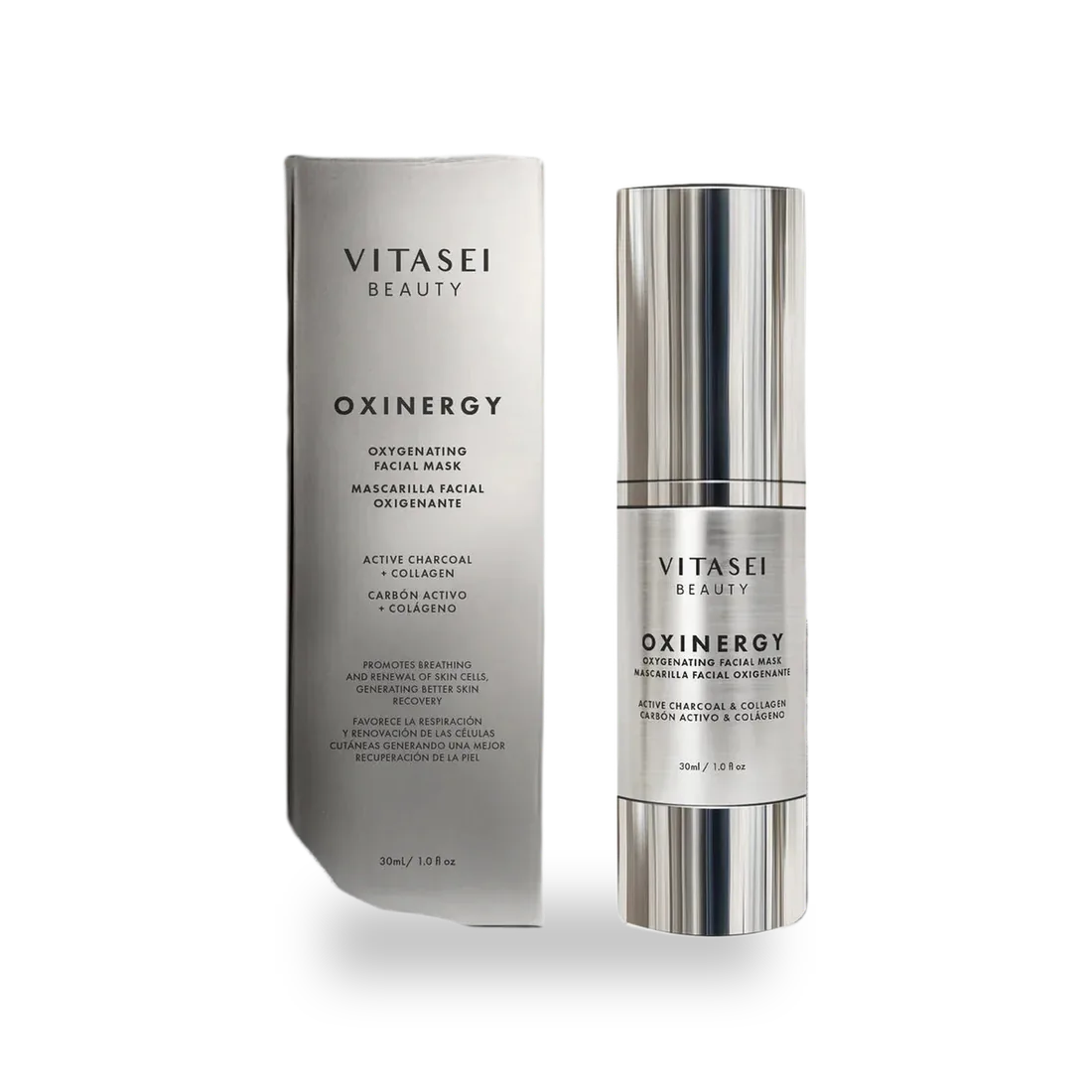 OXINERGY mascarilla facial oxigenante carbón activado y colágeno